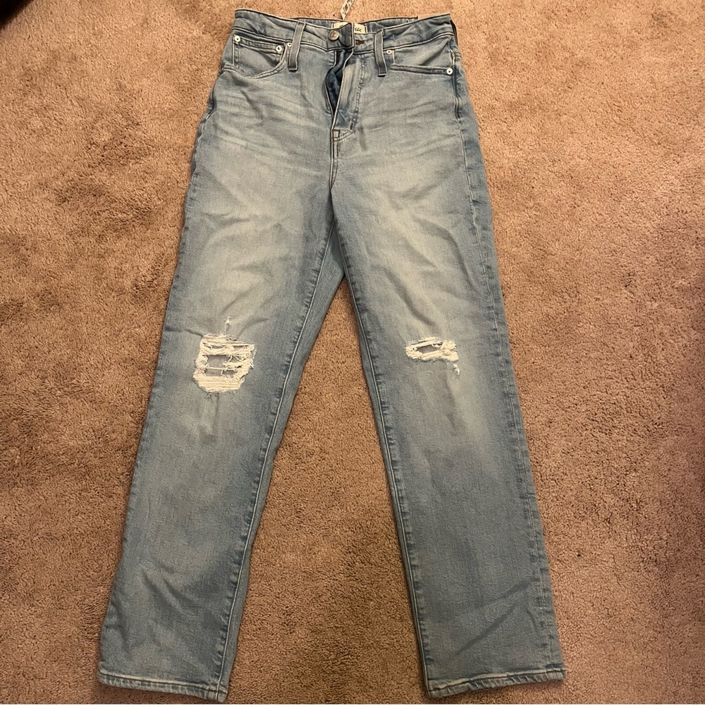 NWT! Madewell Curvy Perfect Vintage Straight Jean, Size 27